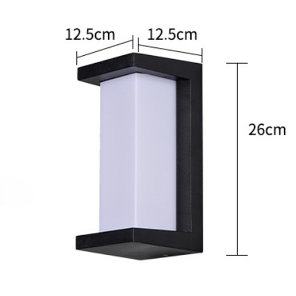 Black & White Outdoor Wall Lamp