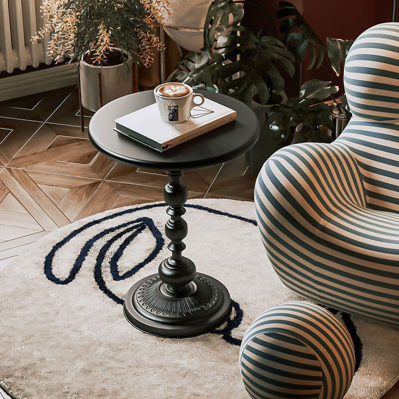 Classic Round Metal Side Table