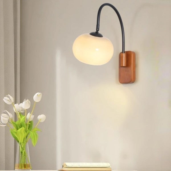 Bauhaus Kaki Rotatable Glass wall Light