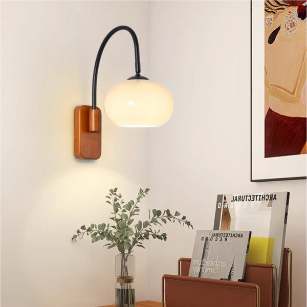 Bauhaus Kaki Rotatable Glass wall Light