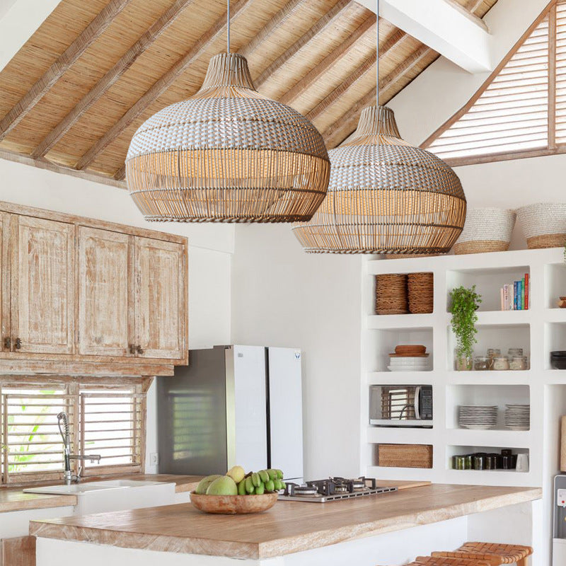 Handwoven Kitchen Pendant Light