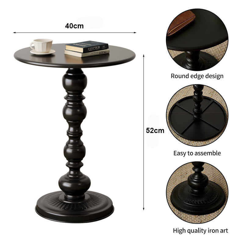 Classic Round Metal Side Table