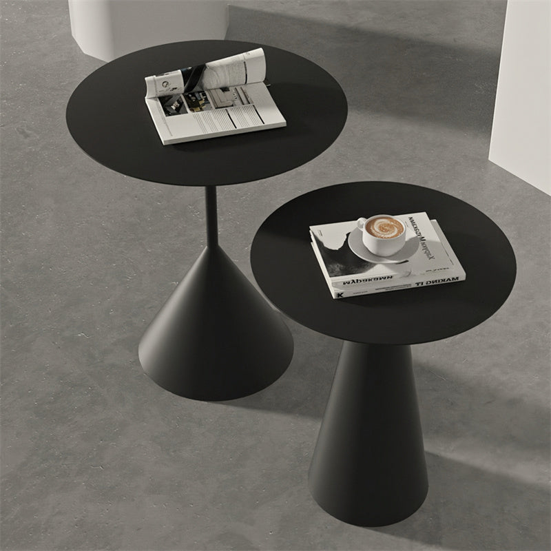 Round Metal Pedestal End Table Nesting Tables
