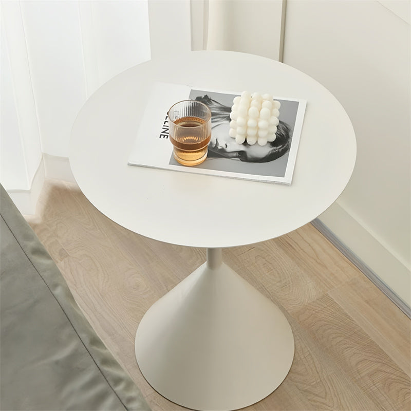 Round Metal Pedestal End Table Nesting Tables