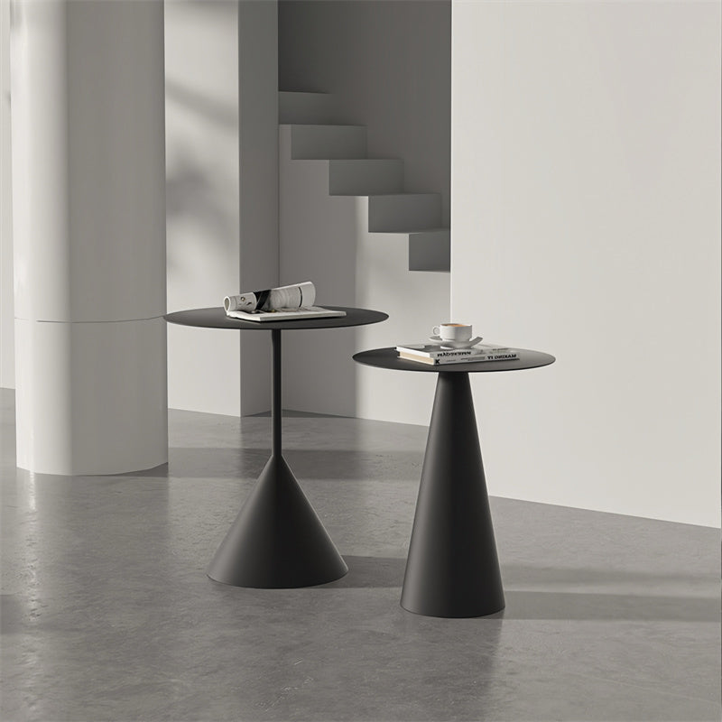 Round Metal Pedestal End Table Nesting Tables