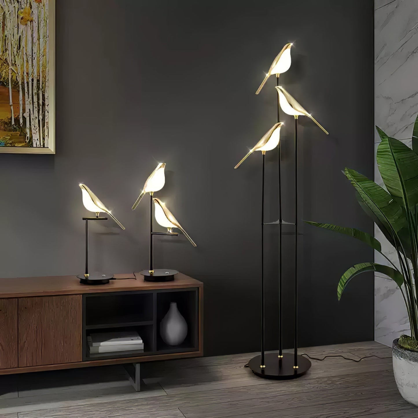 Magpie Perch Torchiere Lamp Floor Lamp