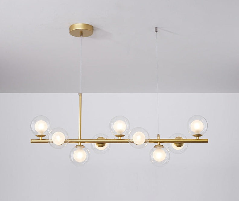 Luxury dining table pendant lamp made of blown glass