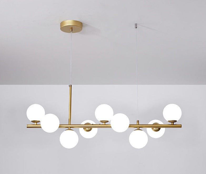Luxury dining table pendant lamp made of blown glass