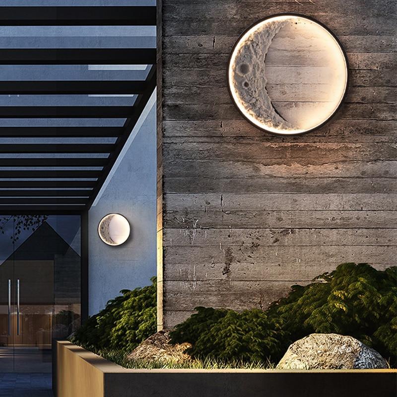 Elif Modern Outdoor Moon Wall Lamp