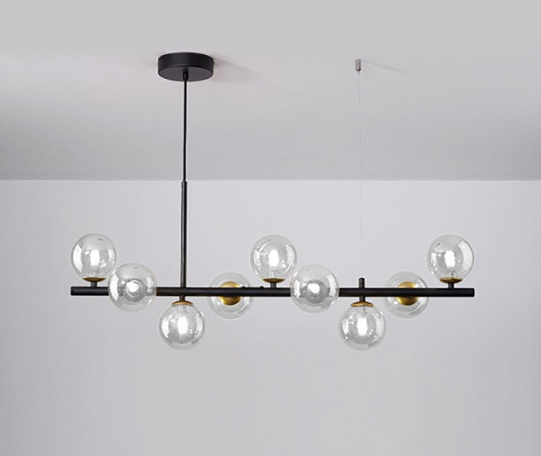 Luxury dining table pendant lamp made of blown glass