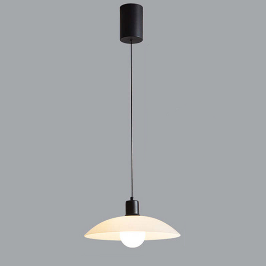 Minimalist Pendant Light made of White Plate Glass