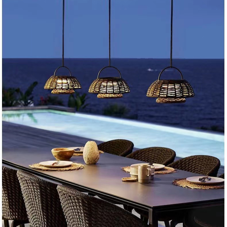 Bamboo Outdoor Pendant Light