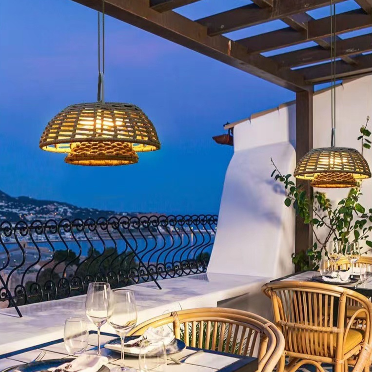 Bamboo Outdoor Pendant Light