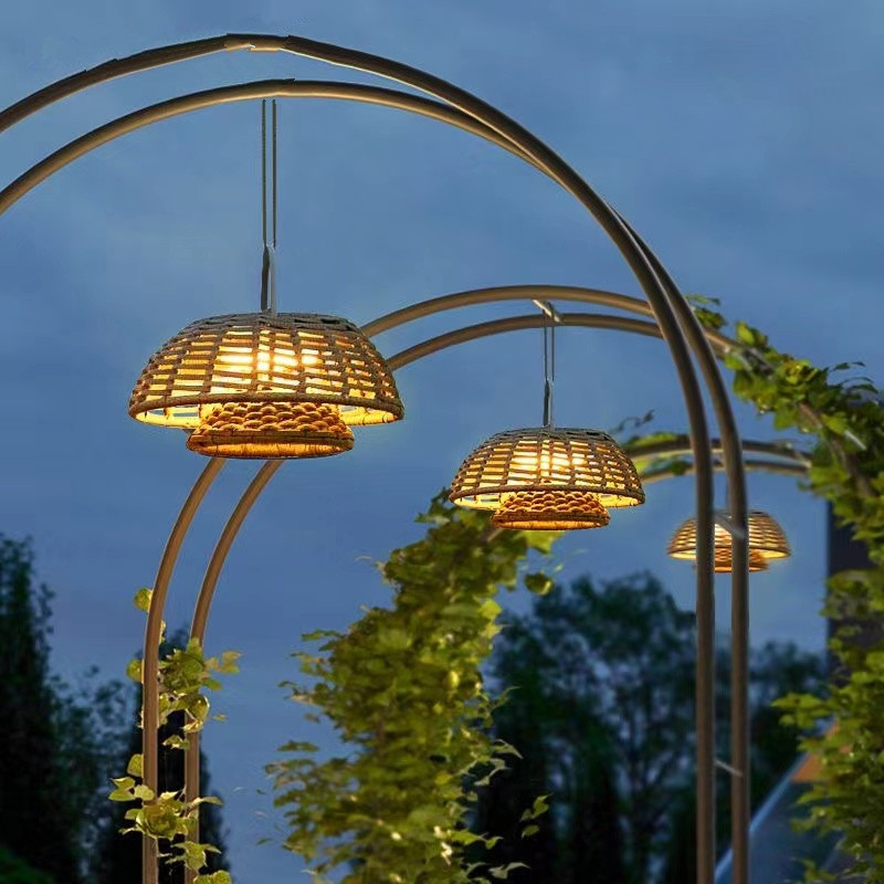Bamboo Outdoor Pendant Light