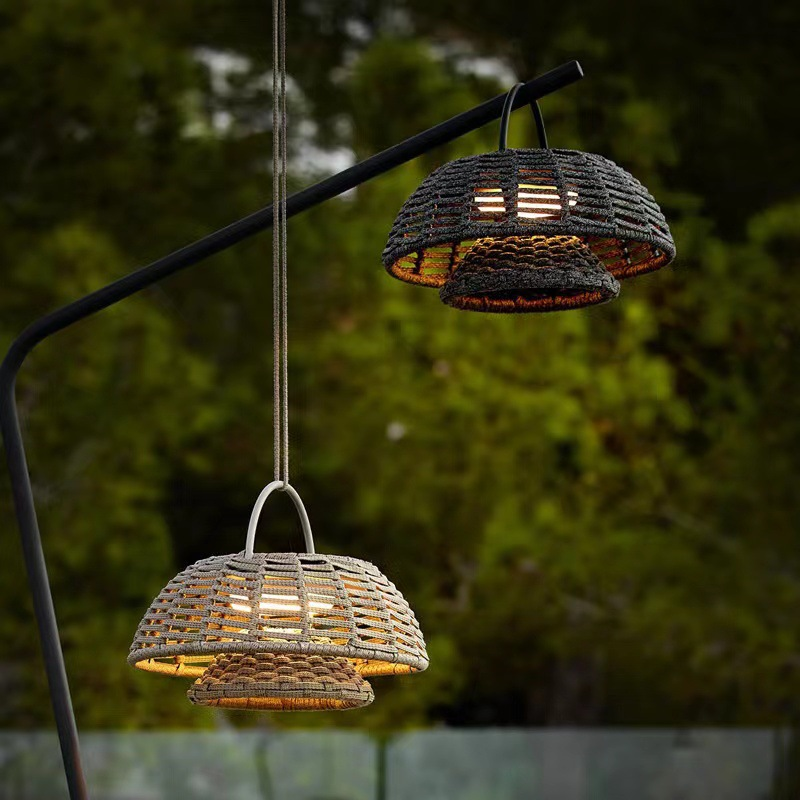 Bamboo Outdoor Pendant Light